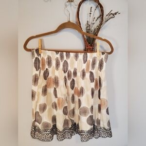 White House Black Market Metallic Silk Skirt